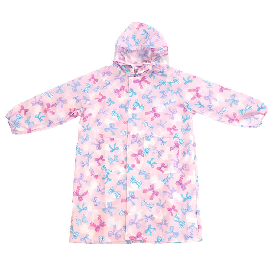 レインコート キッズ ランドセル 透明フード付き 女の子 子供用 キッズ 小学生 レインウェア  梅雨 雨具 カッパ かわいい |  | 02
