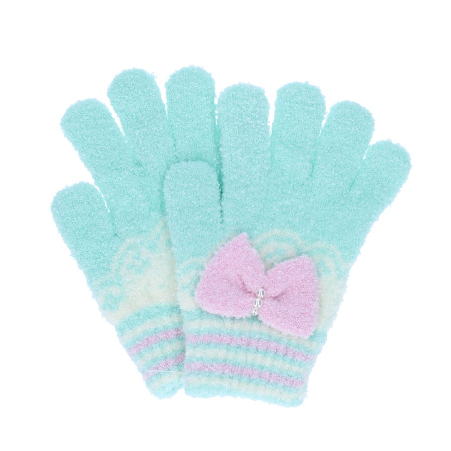 キッズ 手袋 動物 日本製 もこもこ ふわふわ あったか うさぎ 兎 オレンジボンボン フリーサイズ |  | 06