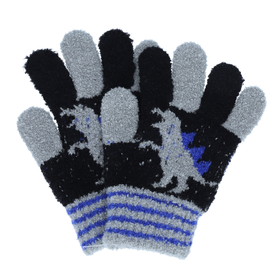 キッズ 手袋 動物 男の子 日本製 もこもこ ふわふわ あったか ZAZZYZAPS ザジーザップ 恐竜 フリーサイズ |  | 01