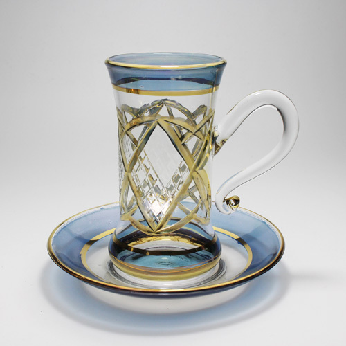 耐熱ガラスのティーカップ　エジプト製　アラビア風デザイン｜alibabaeg｜03
