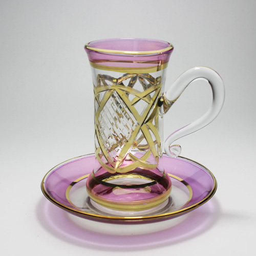耐熱ガラスのティーカップ　エジプト製　アラビア風デザイン｜alibabaeg｜02