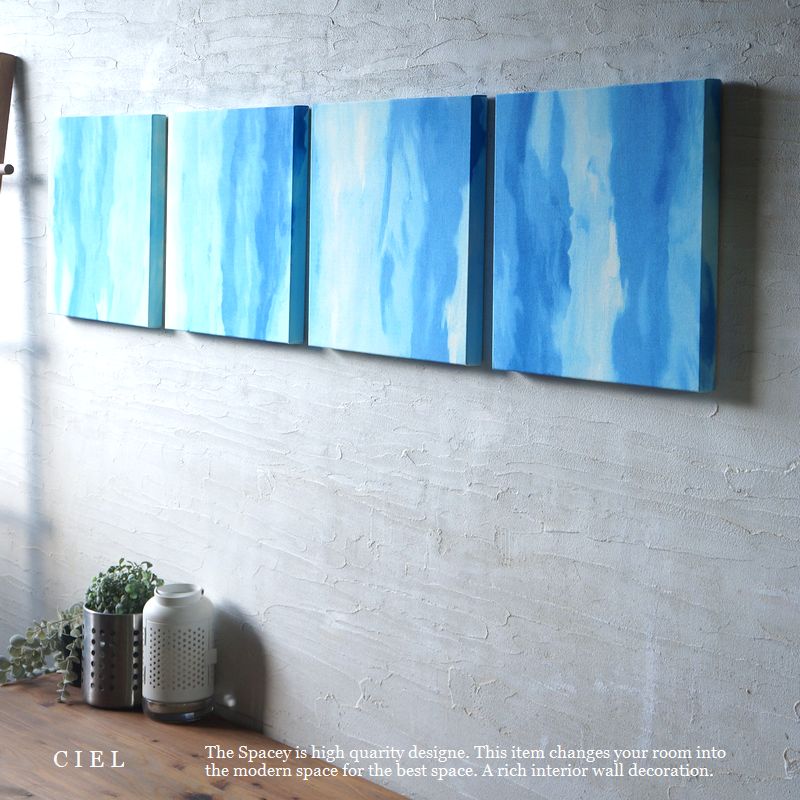 ファブリックパネル 癒し 壁掛け アリス CIEL 30×30cm 4枚セット