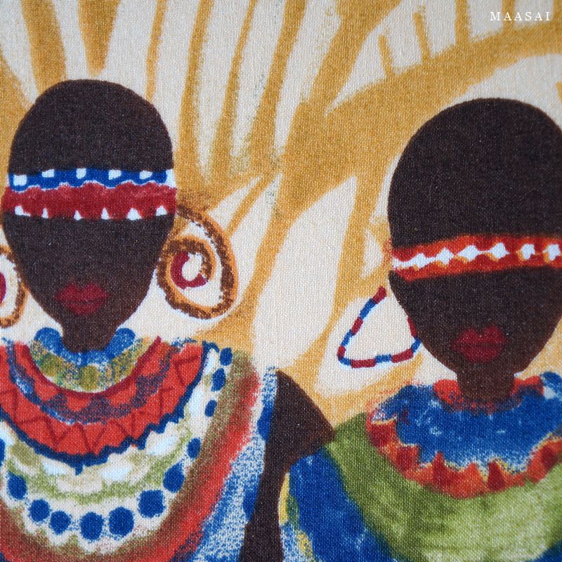 MAASAI マサイ ファブリックパネル モダン 90×52cm オリエンタルアート
