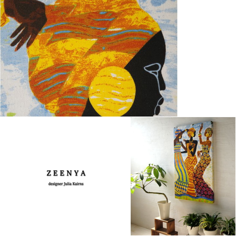 ZEENYA ジーニャ ファブリックパネル モダン 90×52cm