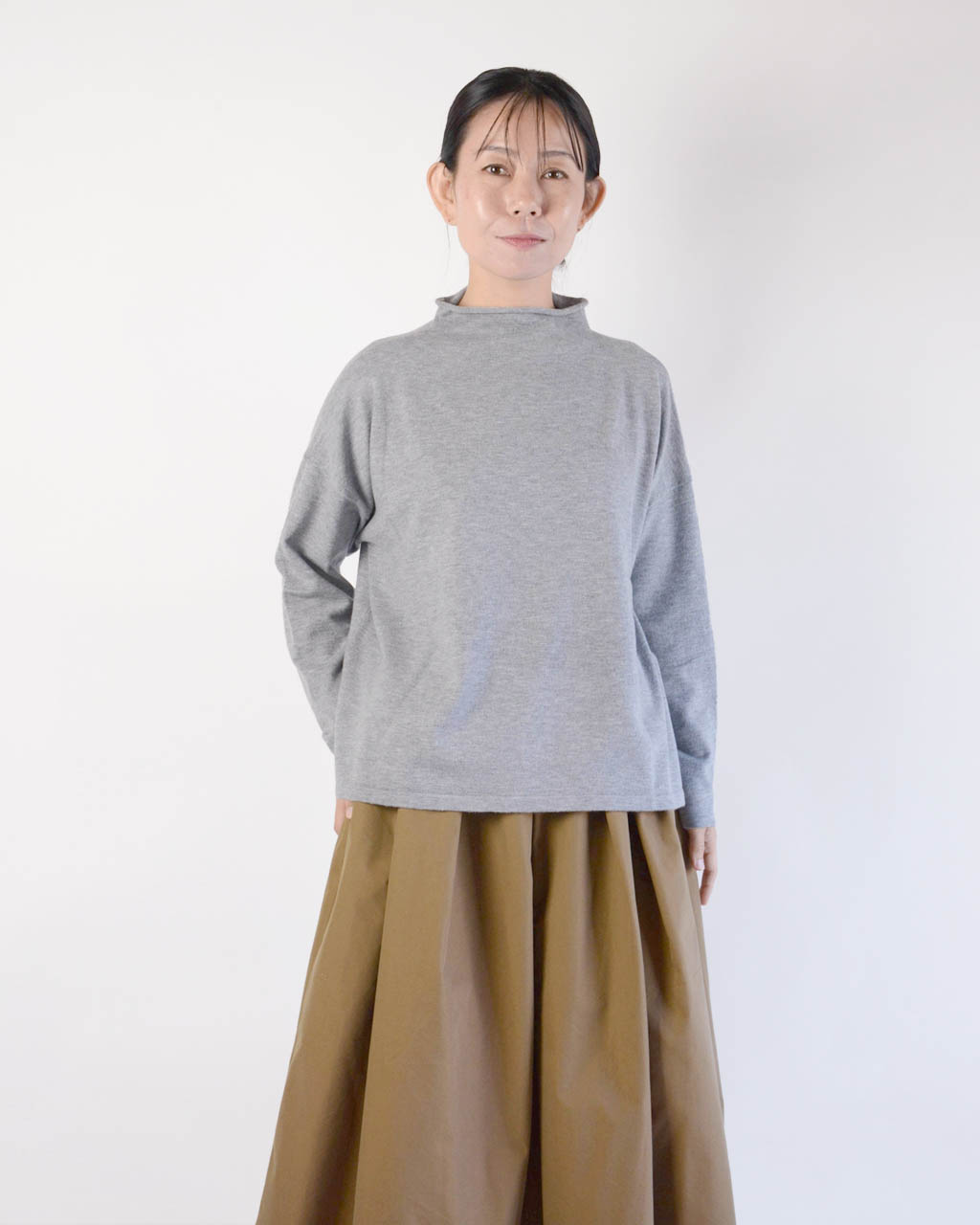 新作 2025AW ボトルネックプルオーバーニット NS-25421 トップス