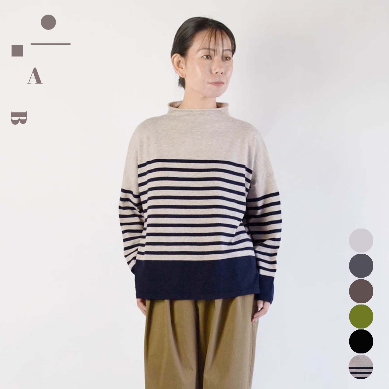 新作 2025AW ボトルネックプルオーバーニット NS-25421 トップス