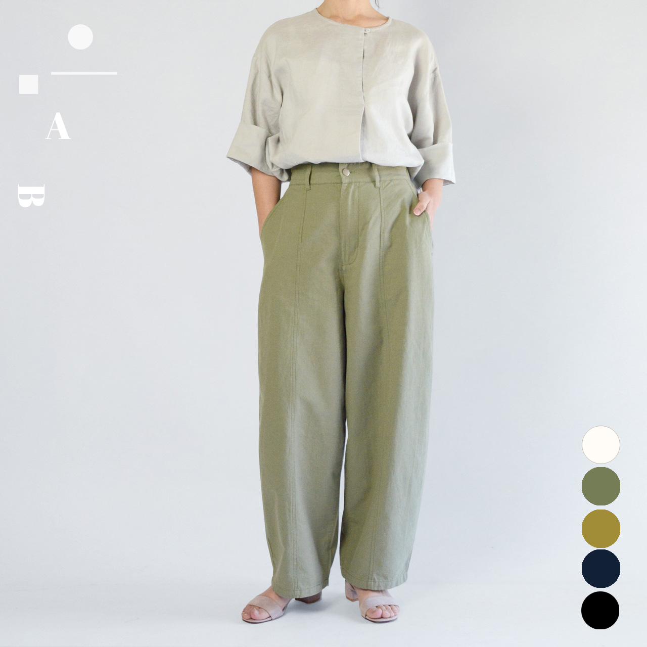新作 New】パンツ レディース ボトムス カーブパンツ 綿麻 リネン 