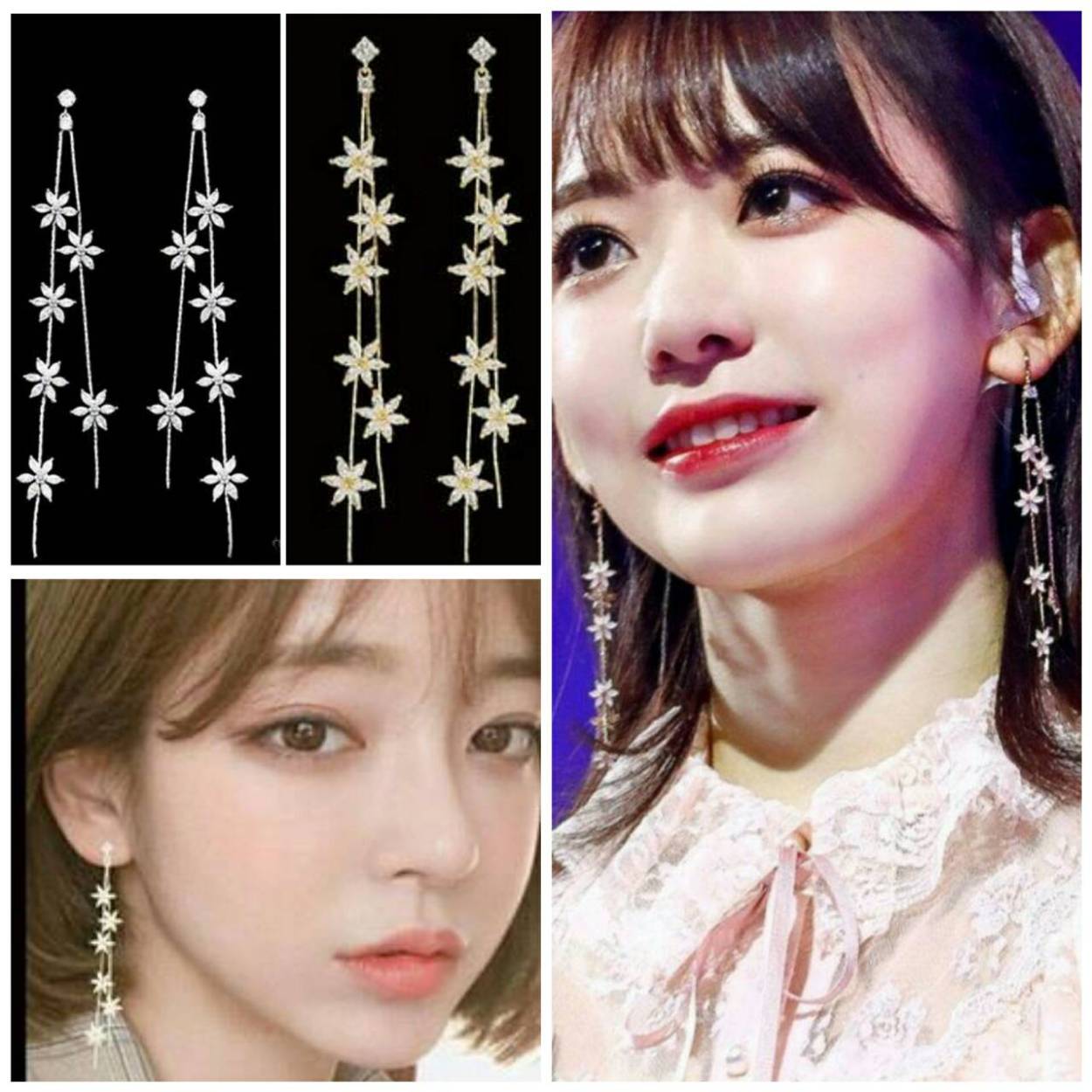 ピアス イヤリング 桜 春夏 金銀 フラワー かわいい お花