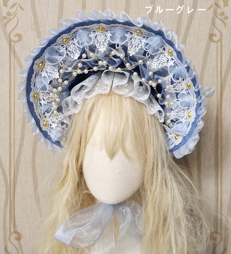 ロリータ ボンネット 帽子 ロリィタ ヘッドドレス カチューシャ
