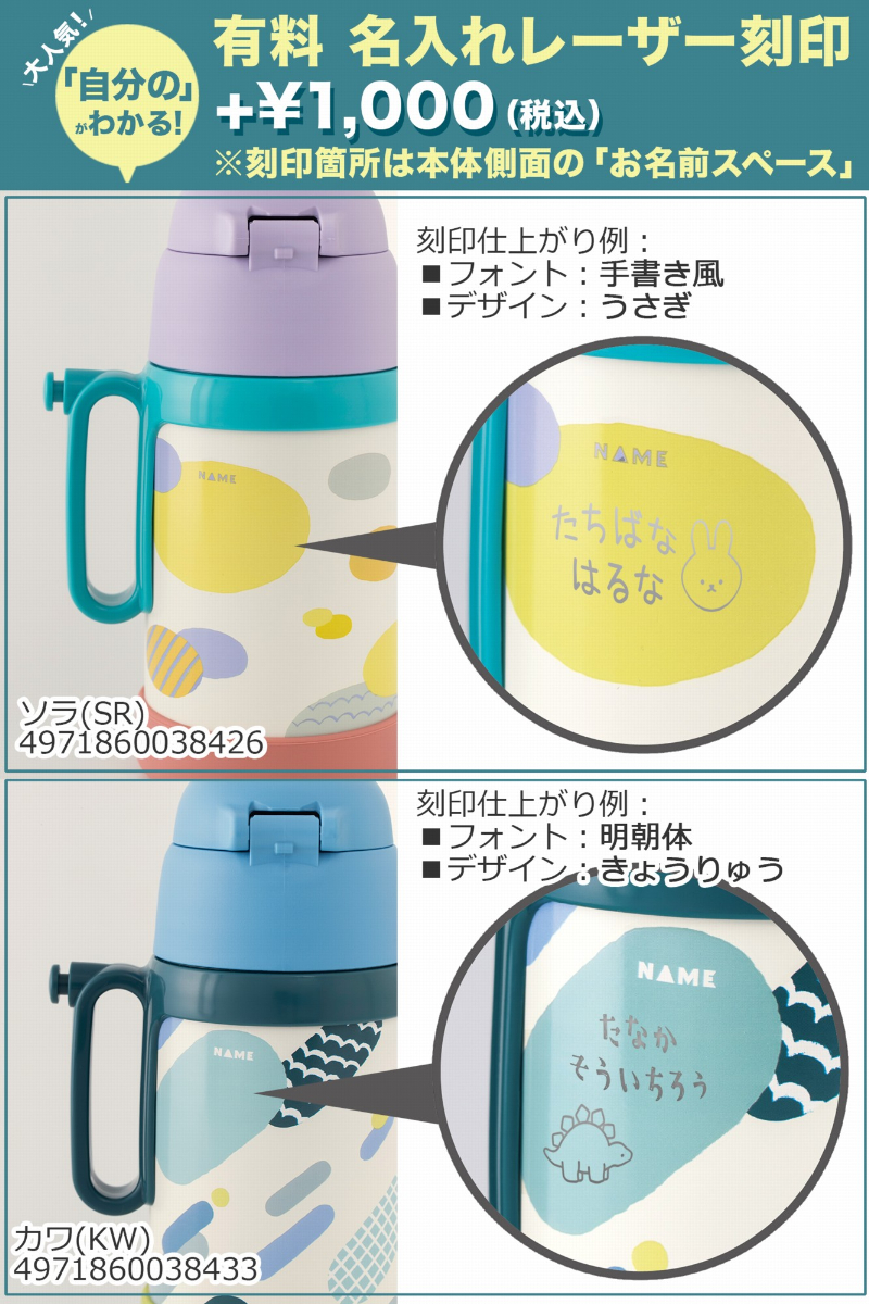 ピーコック魔法瓶工業 名入れ 可 ピーコック 2way ストロー&ダイレクト