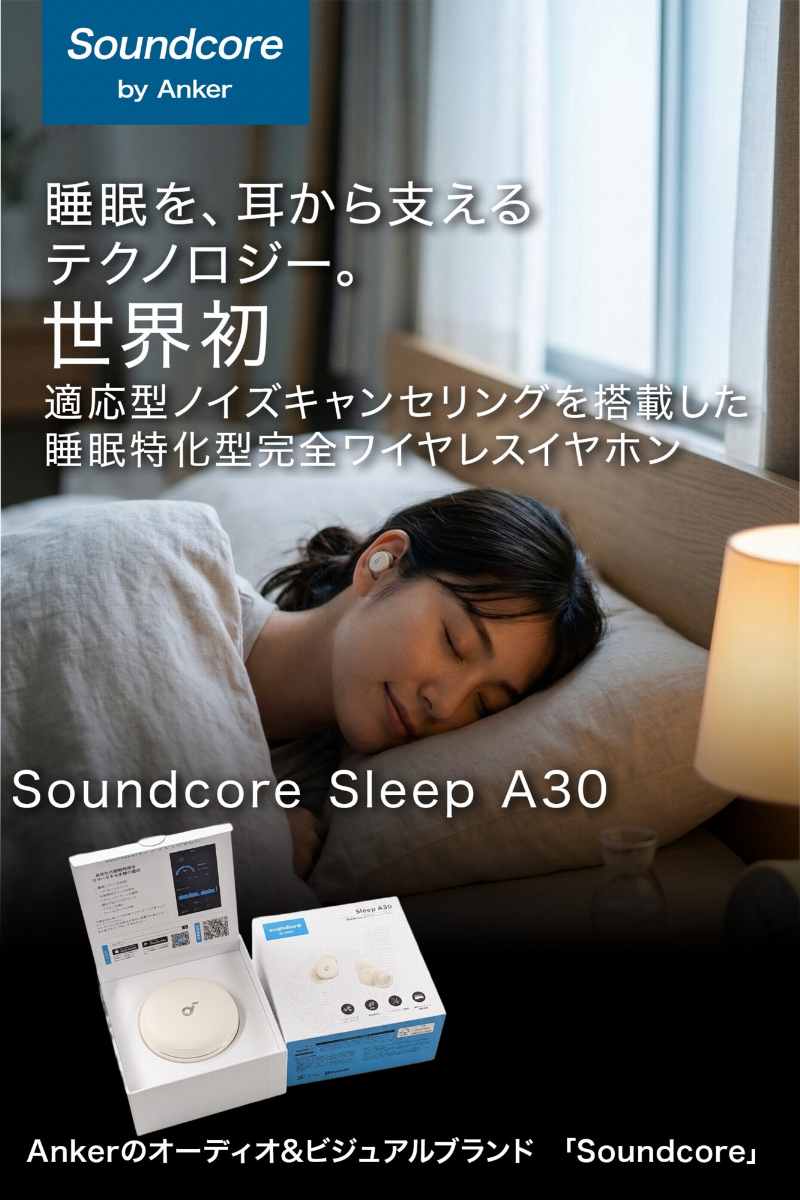 アンカー A30 Anker Soundcore Sleep 完全ワイヤレスイヤホン D1301N21