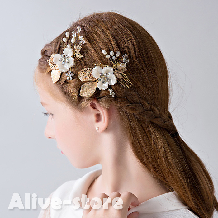 子供 ヘアアクセサリー 結婚式 ピアノ 発表会 ヘアアクセサリ 花 
