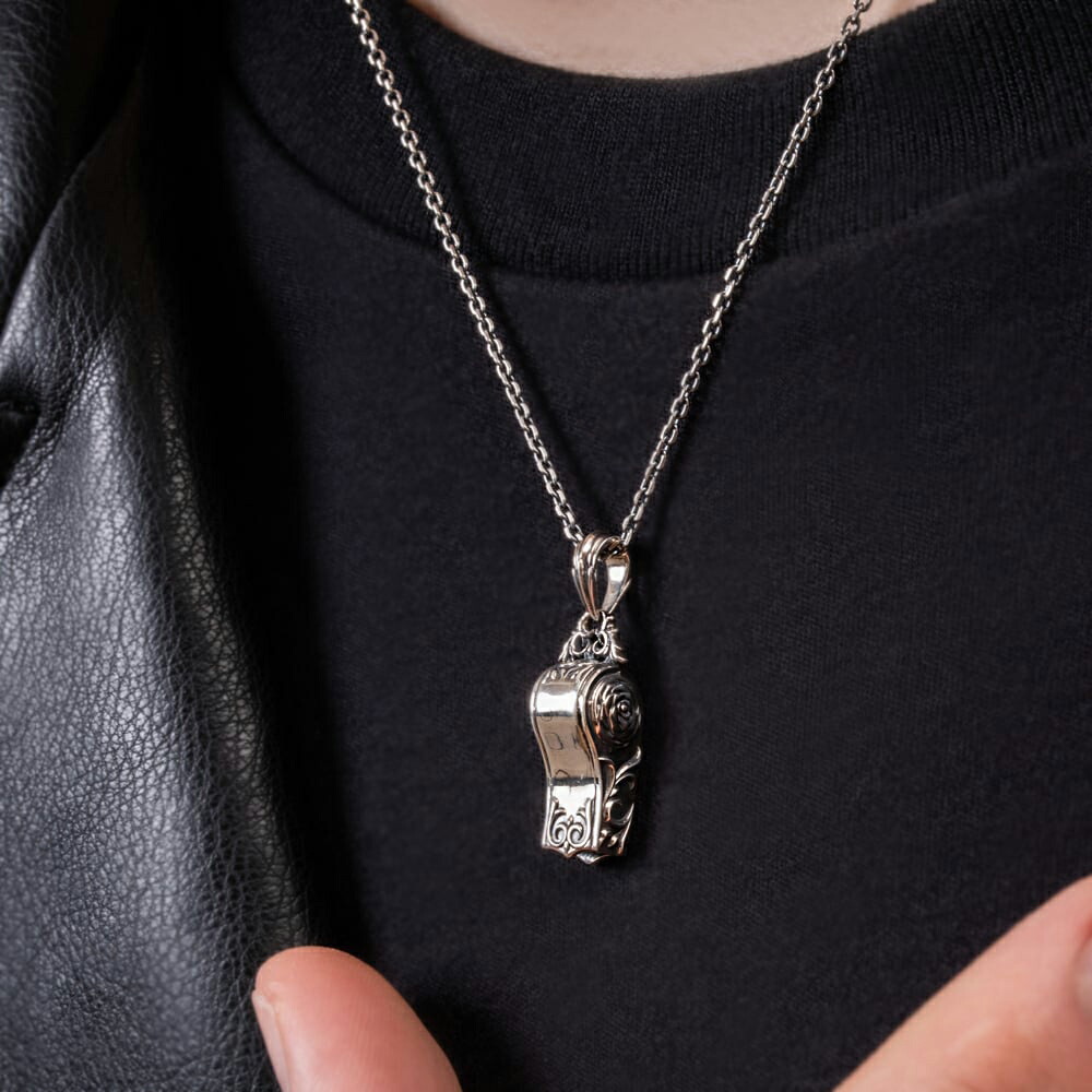 アルテミスクラシック ローズ ホイッスル ペンダントトップ シルバー925 ネックレス ペンダントトップ ヘッド チャーム シルバーアクセサリー 笛 バラ 関連画像2