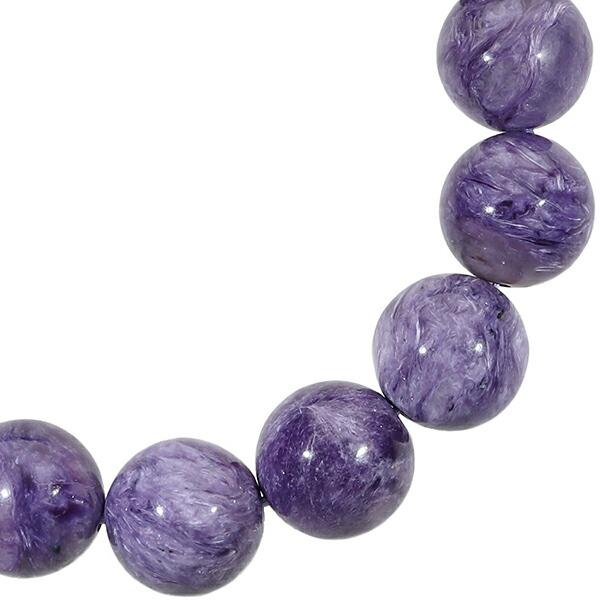 在庫処分　高品質　大玉　天然石チャロアイト約13.5㍉　ブレスレット チャロアイト ブレスレット 13mm 18.5cm メンズM レディースL サイズ