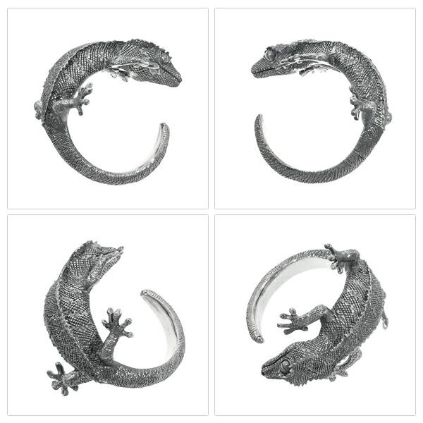 Cold I's クレステッドゲッコー 巻きつき リング 7〜19号 シルバー925