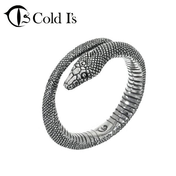 Cold I's アルバーティスパイソン 巻きつき リング 10〜25号 シルバー925 指輪 シルバーアクセサリー ニシキヘビ ヘビ 蛇 スネーク パイソン ボア