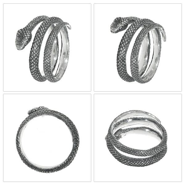 Cold I's ブッシュバイパー 3連 巻きつき リング 10〜25号 シルバー925