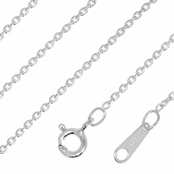 シルバーチェーン 925 ネックレスチェーンのみ あずき 小豆 50cm 幅約