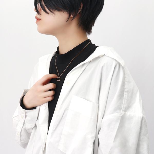 ペアネックレス ハワイアン リング 23金 ゴールド K23RGP スクロール ブランド close to me 刻印 ジュエリー お揃い カップル プレゼントの画像