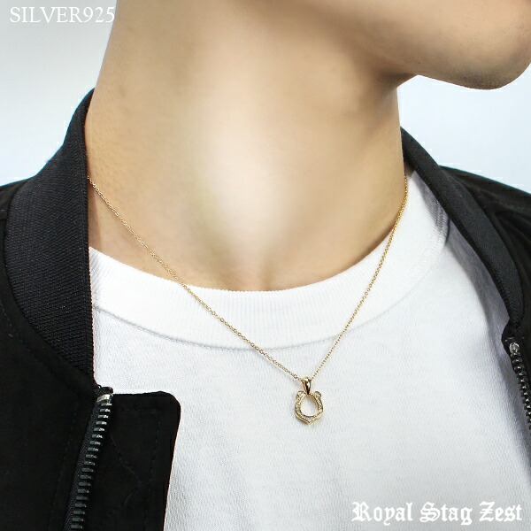Royal Stag Zest ネックレス メンズ ゴールド ブランド 23金 馬蹄