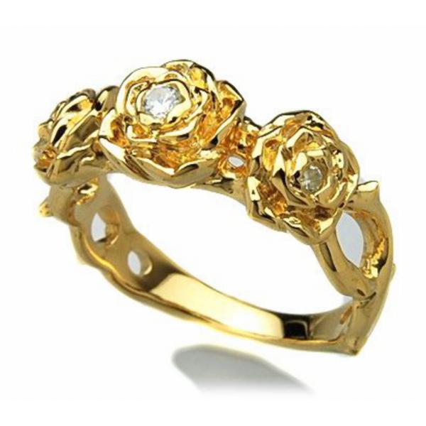 ディールデザイン トリプルローズ(GD) リング DEAL TEARS メンズアクセサリー ロック ギフト シルバー925 シルバーアクセサリー
