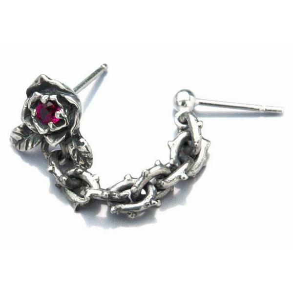 ディールデザイン チェーンローズ ピアス DEAL TEARS メンズアクセサリー ロック ギフト シルバー925 シルバーアクセサリー 銀