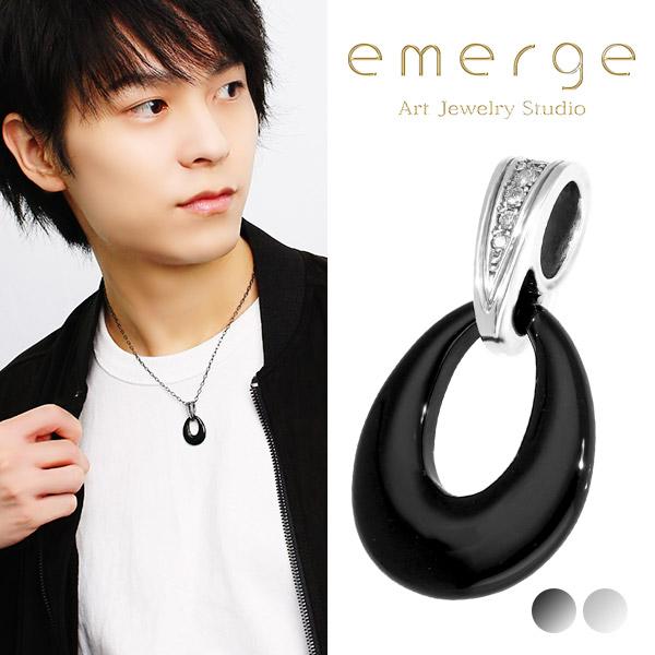 emerge エマージュ ドロップ オニキス ペンダントトップ チェーンなし 