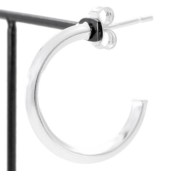 シルバー 角 フープピアス 2P 両耳用 シンプル 四角 シルバーピアス リングピアス フープ ピアス 角線 シャープ | ブランド登録なし | 02