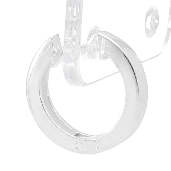 シンプル シルバー フープピアス 15mm×3mm 2P 両耳用 シルバーピアス リングピアス 中折れ式 丸型 ユニセックス | ブランド登録なし | 02