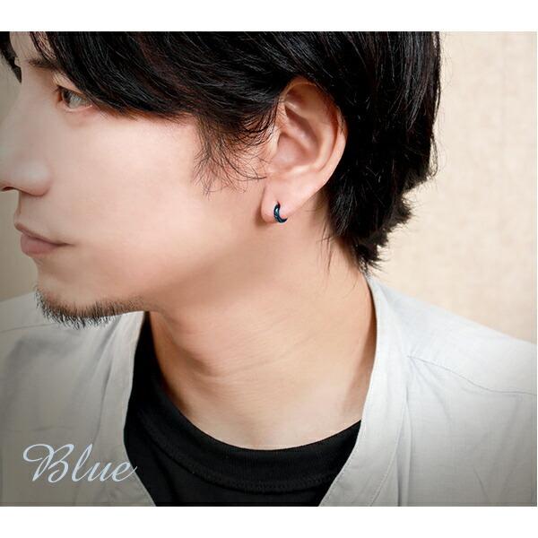 カラー ステンレス フープピアス 10mm 1P 片耳用 サージカルステンレス ピアス シルバー ゴールド ブラック ブルー イヤリング リング | ブランド登録なし | 03