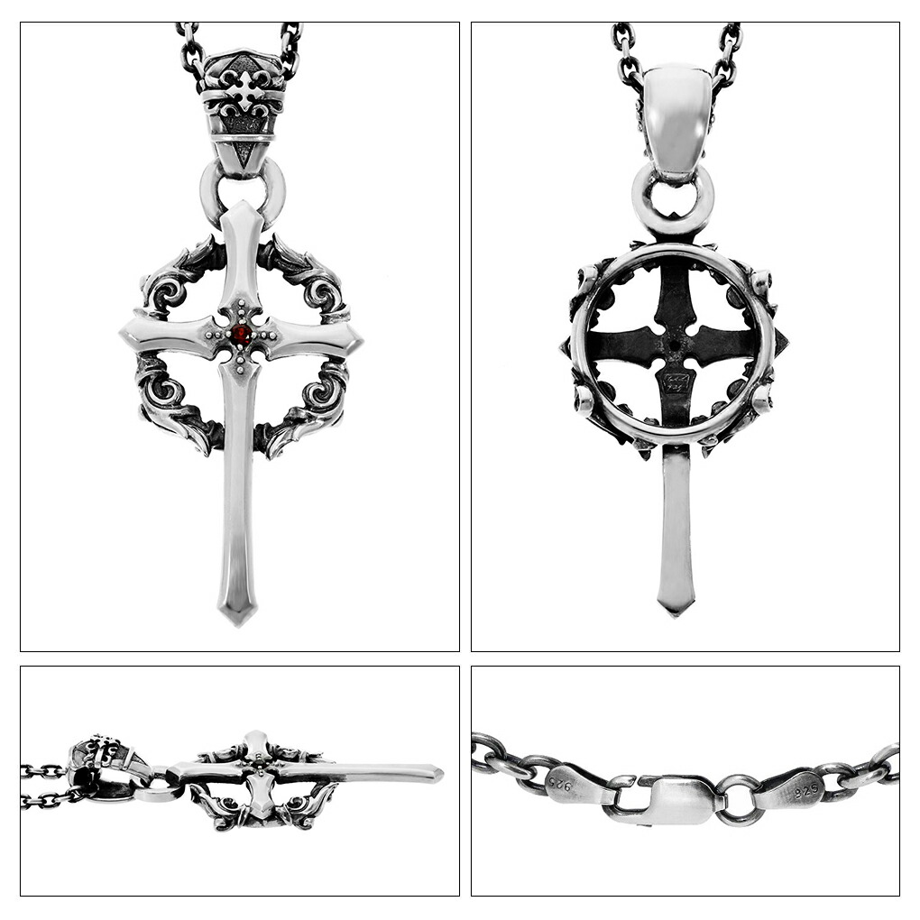 F.A.L ラージ バーデン ペンダント ネックレス ペンダントトップ クロス 十字架 メンズ シルバー シルバー925 ブランド シルバーネックレス_4