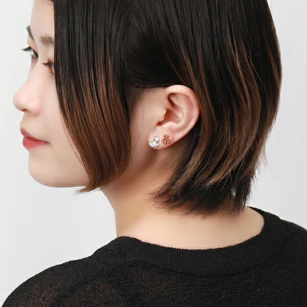 MOOMIN（ムーミン） リトルミイ ピアス 金のリーフ シルバー 2P 両耳