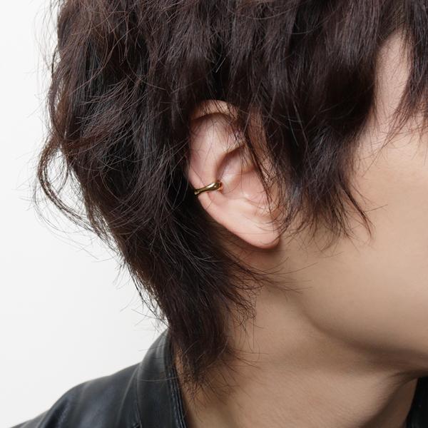 イヤーカフ メンズ ゴールド シンプル 甲丸 24金 23金 K24 K23 1P 片耳 レディース ノンホールピアス 20 30 40代 クリップ カフス | ブランド登録なし | 03