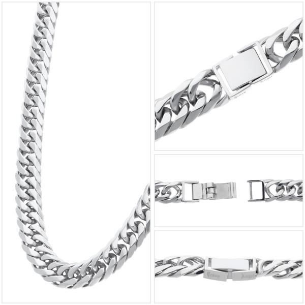 クレイジーエンジェル 喜平ネックレス 6面ダブル 幅10mm 50cm サージカルステンレス ネックレスチェーン ブランド Crazy Angel ステンレス 喜平 関連画像4