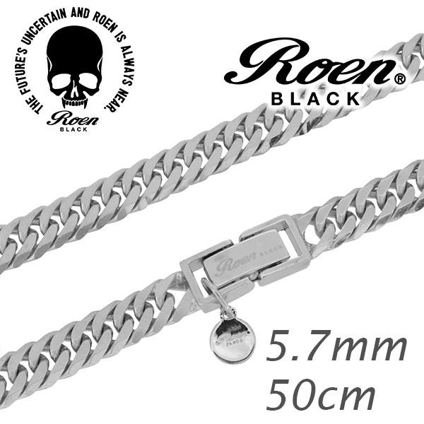 Yahoo! Yahoo!ショッピング(ヤフー ショッピング)ロエン Roen BLACK 6面カットダブル喜平チェーン シルバーネックレス 幅5.7mm 50cm シルバー925 Roen BLACK ダブル喜平チェーン プレゼント