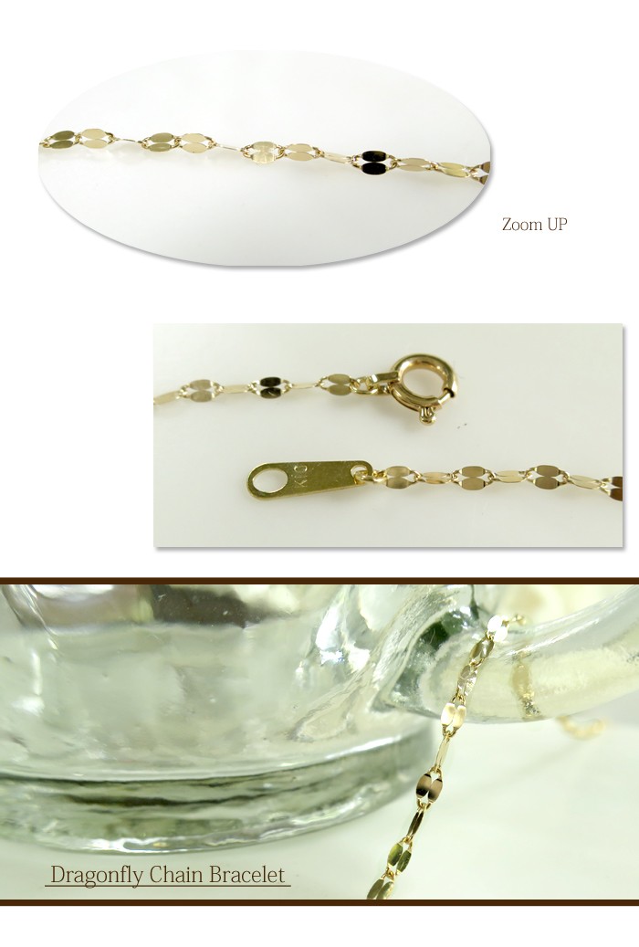 ゴールド ブレスレット レディース シンプル チェーン K10 10金 華奢