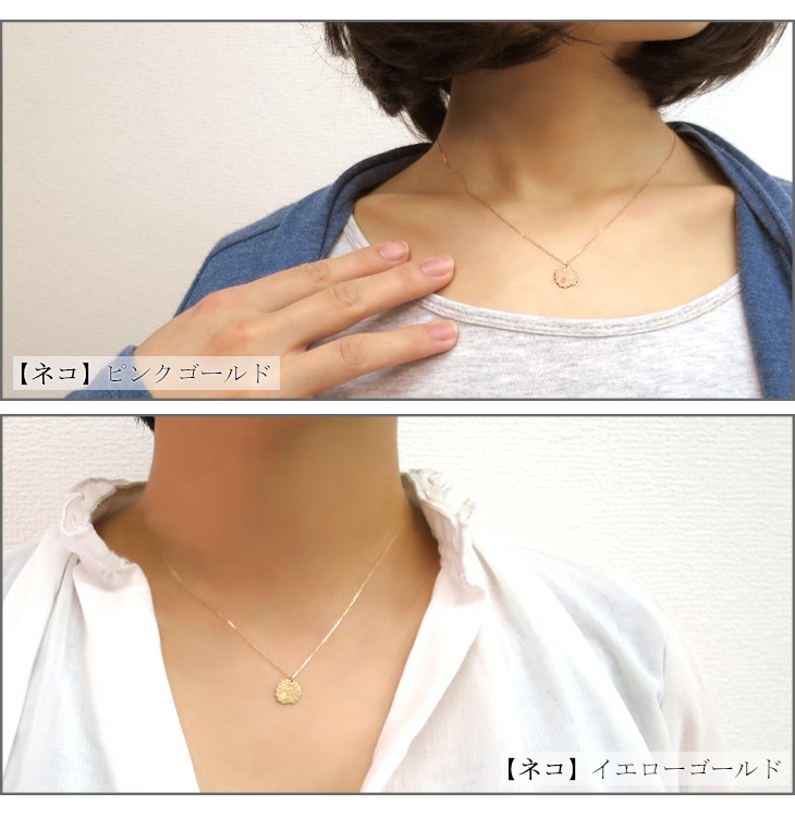 ゴールド クッキー型ネックレス ラッキー アイ》 イエローゴールド＆ダイヤモンド パヴェ