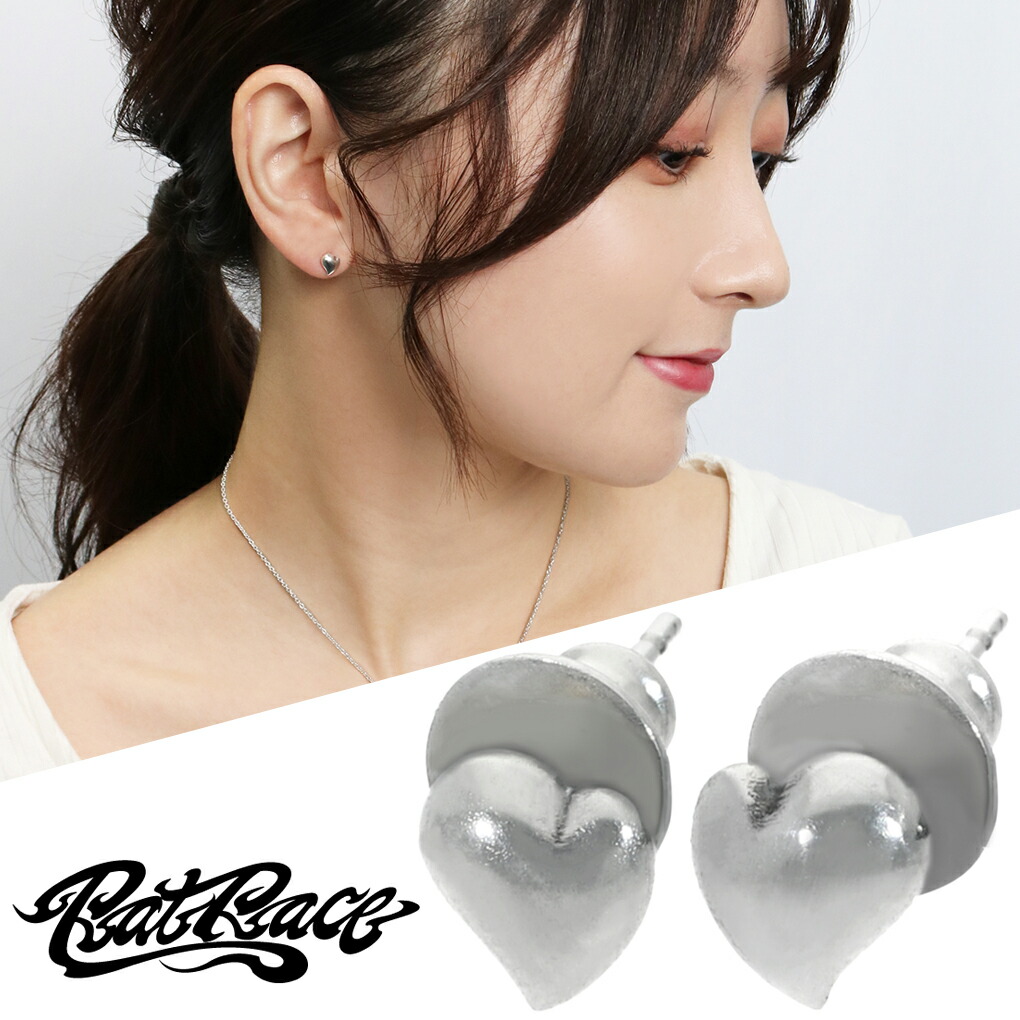 Yahoo! Yahoo!ショッピング(ヤフー ショッピング)RAT RACE ラットレース R.L.D Bling Heart Pierce ブリングハートピアス シルバー ピアス ハート シルバーピアス 片耳 片耳用 1P スタッドピアス