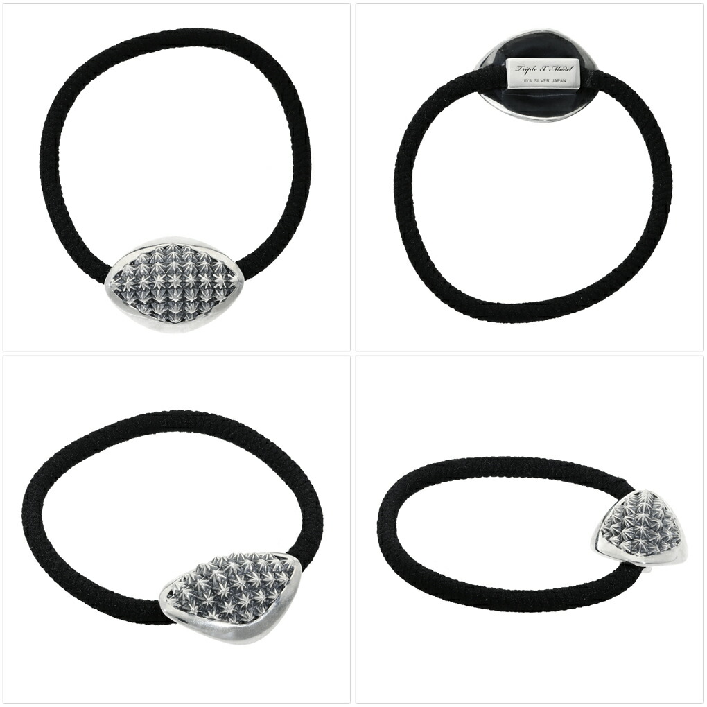 M's collection エムズコレクション TRIPLE X スター 星 スタッズ ヘアゴム コンチョ ブレスレット シルバー925 シルバーアクセサリー 腕輪_4