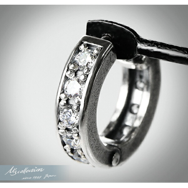 M'S COLLECTION（エムズコレクション） シルバー925 ジルコニア フープ