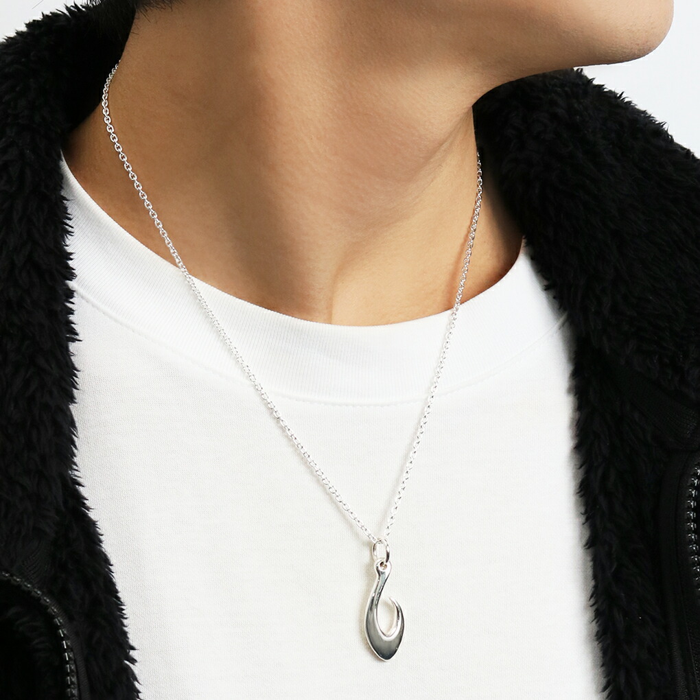 Maori Maori warriors シンプル 釣り針 シルバー ペンダントトップ