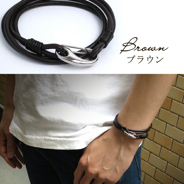 Zanipolo Terzini レザーブレスレット メンズ ブランド 牛革 2連