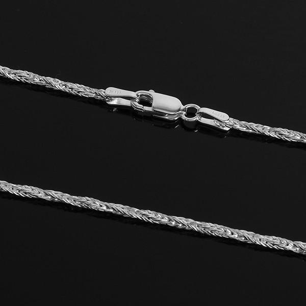 ツイスト チェーン 50cm ネックレス シルバー925 【新品】 シルバーチェーン 925 ネックレスチェーンのみ フォックステール