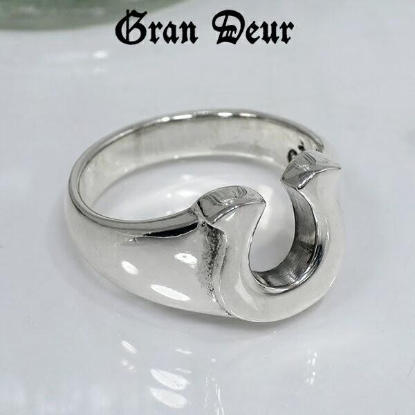 GRAN DEUR 鏡面仕上げ シンプル ホースシュー シルバーリング 17号〜21号 指輪 リング 銀 シルバー925 馬蹄 GRAN DEUR シルバーリング プレゼント