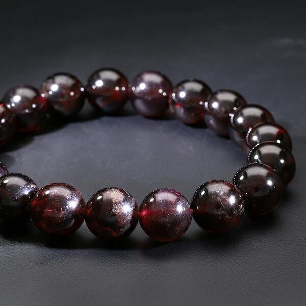 ガーネット ブレスレット 10mm 17.5~19.5cm M〜LL サイズ 1月 誕生石 天然石 パワーストーン ガ-ネット メンズ レディース 数珠 腕輪 | ブランド登録なし | 02