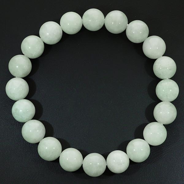 本翡翠 ミャンマー産 ブレスレット 10mm 17.5〜19.5cm M〜LL サイズ