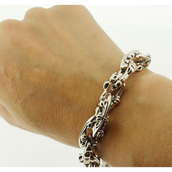 K-SMITH クロス ブレスレット 18PC 21.5cm シルバーアクセサリー シルバー925 シルバーブレスレット メンズブレスレット メンズ ハード ロック パンク_2