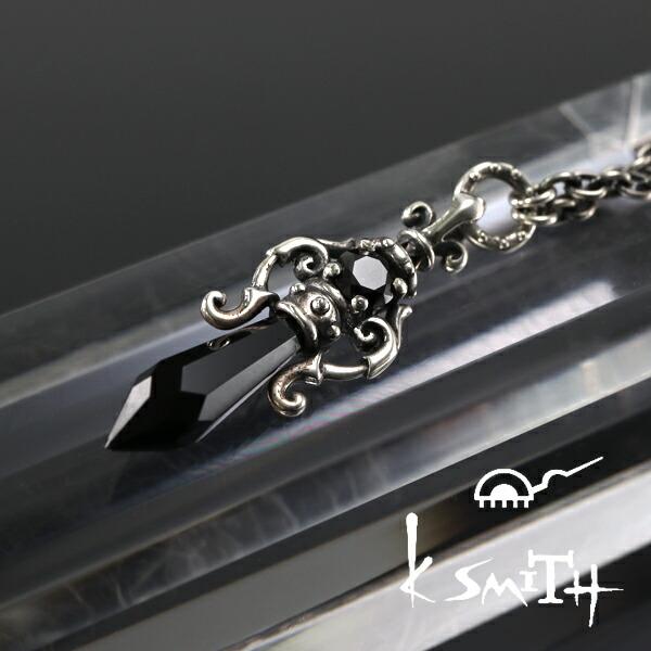 K-SMITH（ケースミス） オニキス シャンデリア ネックレス シルバー