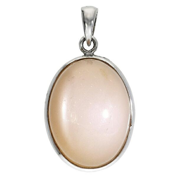 オレンジムーンストーン シルバー ペンダントトップ オーバル 6月