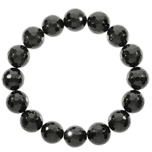 オニキス ミラーボール カット ブレスレット 12mm 17.5〜19.5cm M〜LL